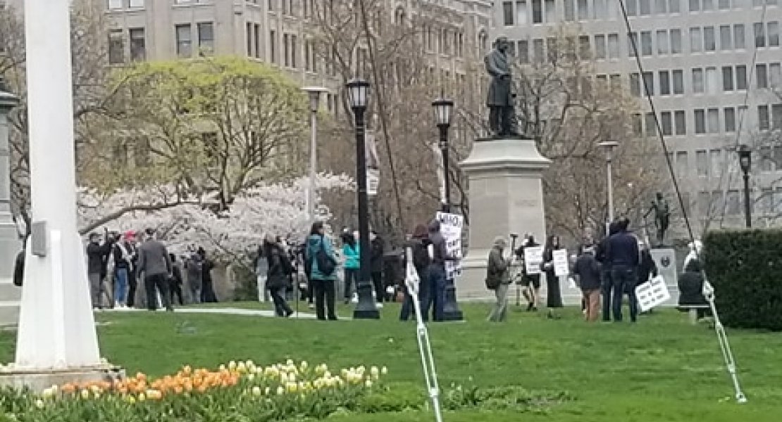 Lockdown Protesters at Queens Park